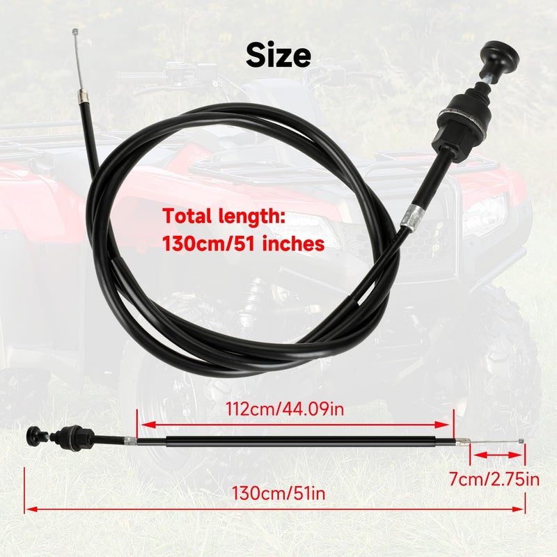 XIKOBY Choke Cable for Rancher 350 TRX350 TRX350FM TRX350TM TRX350FE 2000-2006 Fourtrax 300 350 Foreman 400 ATV 4 Wheeler Quad with Starter Valve Plunger Kit Part 17950-HN5-671 - Image 2